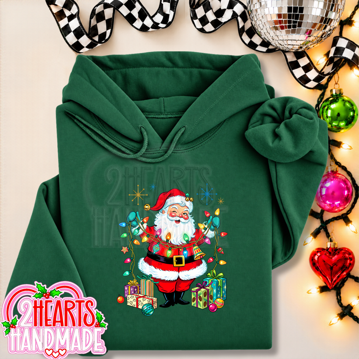 Vintage Santa with Lights