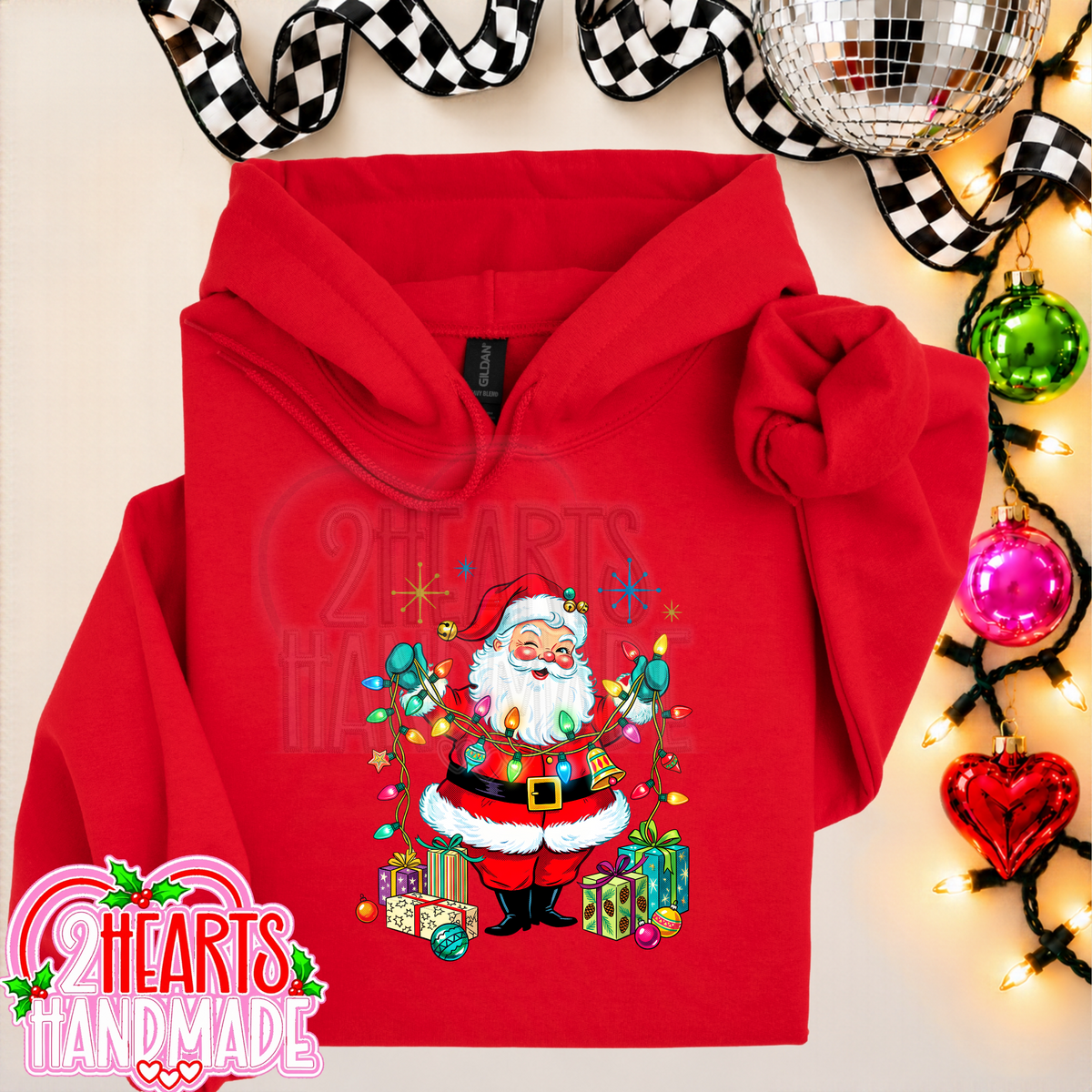 Vintage Santa with Lights