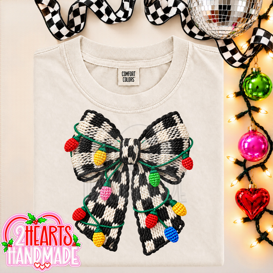 Faux Knit Bow with Lights