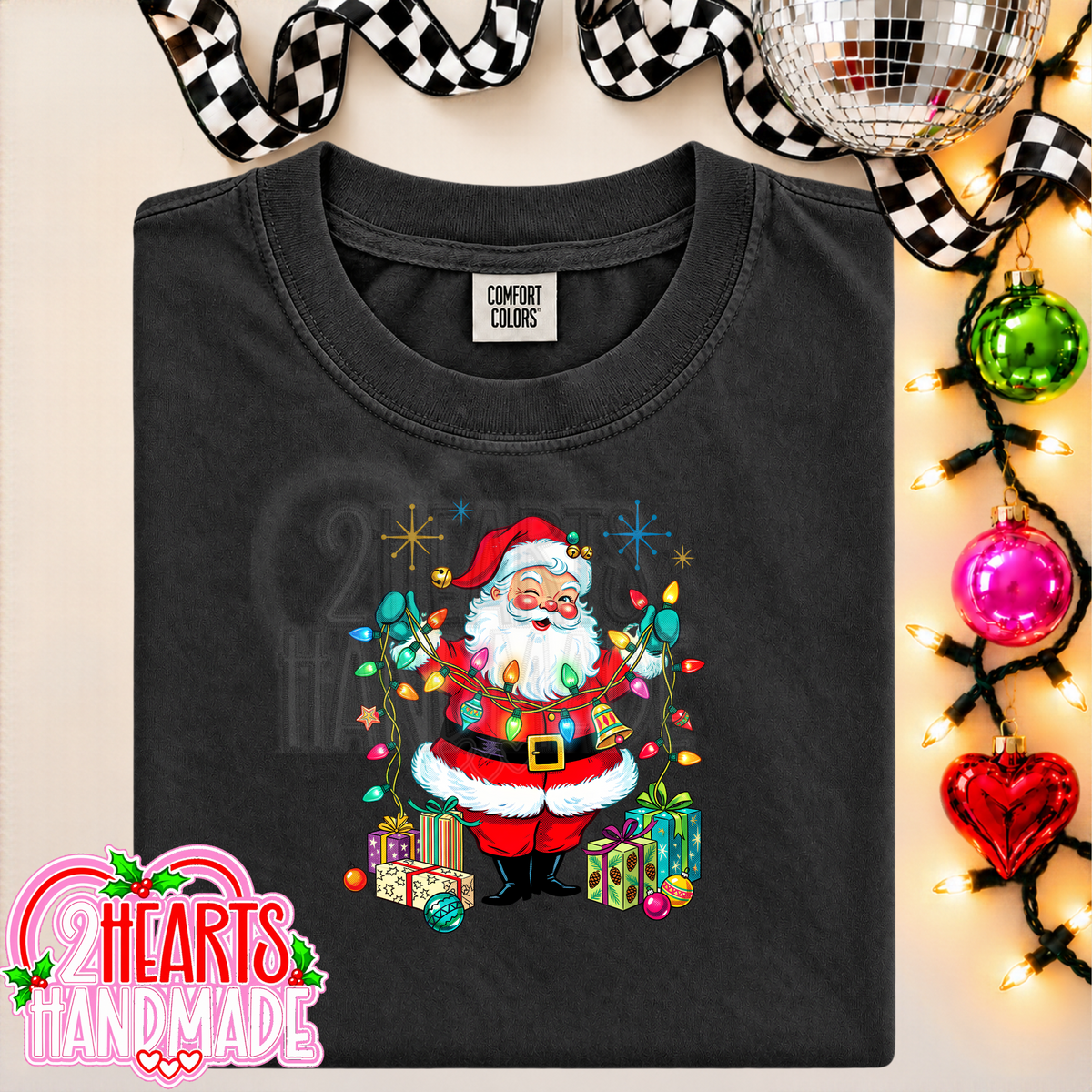 Vintage Santa with Lights