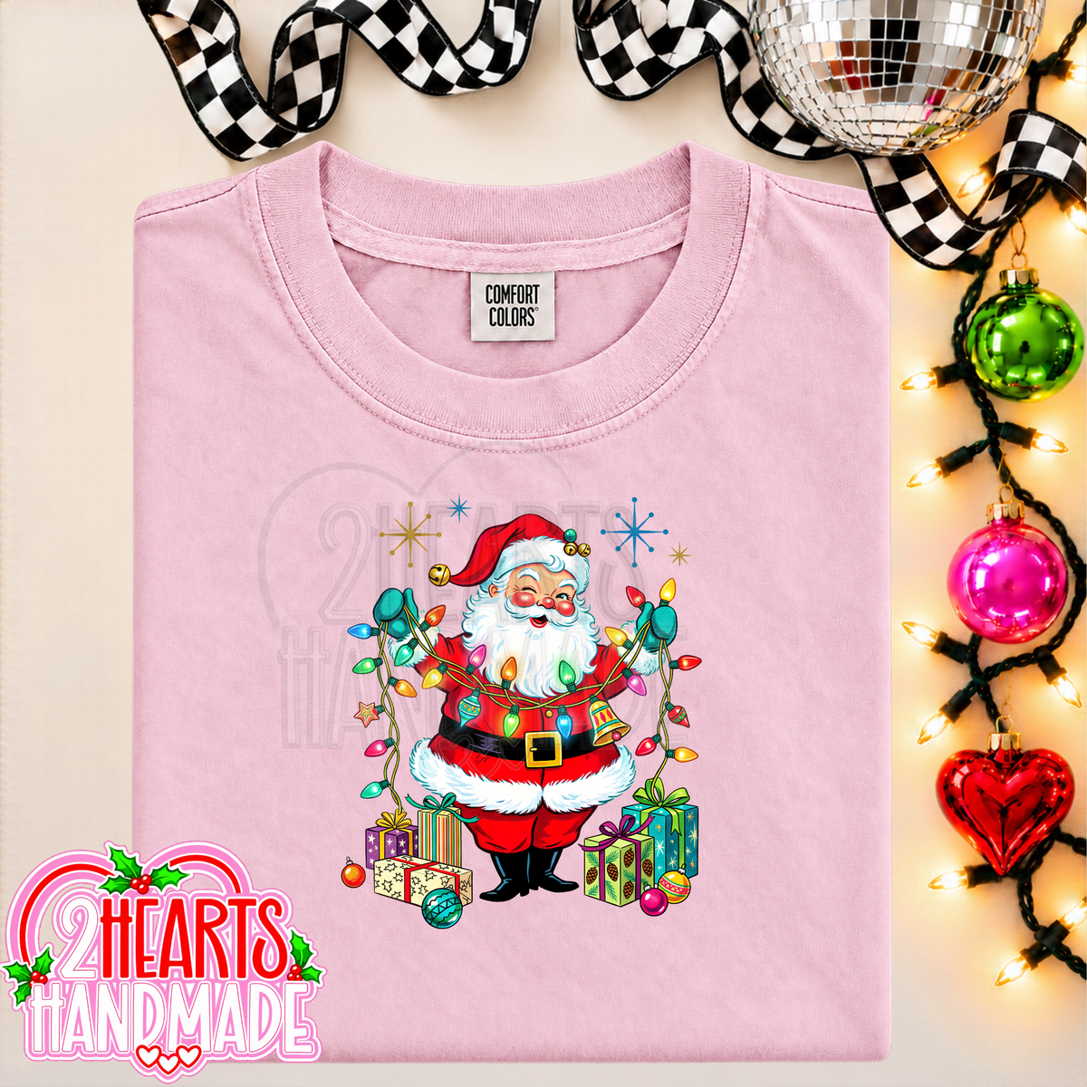 Vintage Santa with Lights