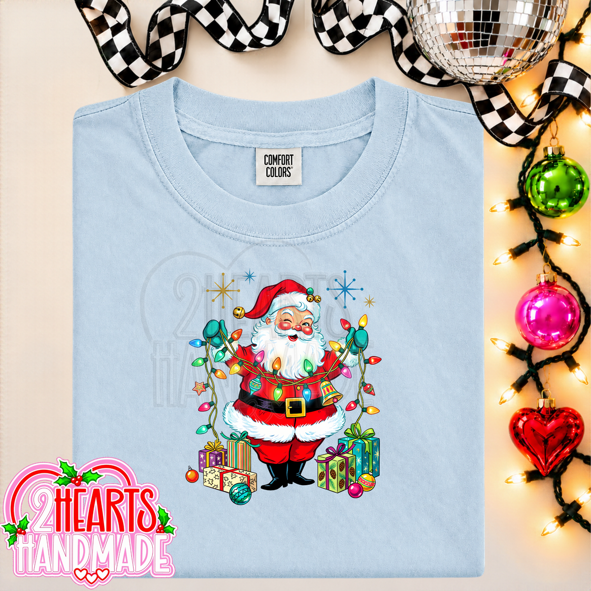 Vintage Santa with Lights
