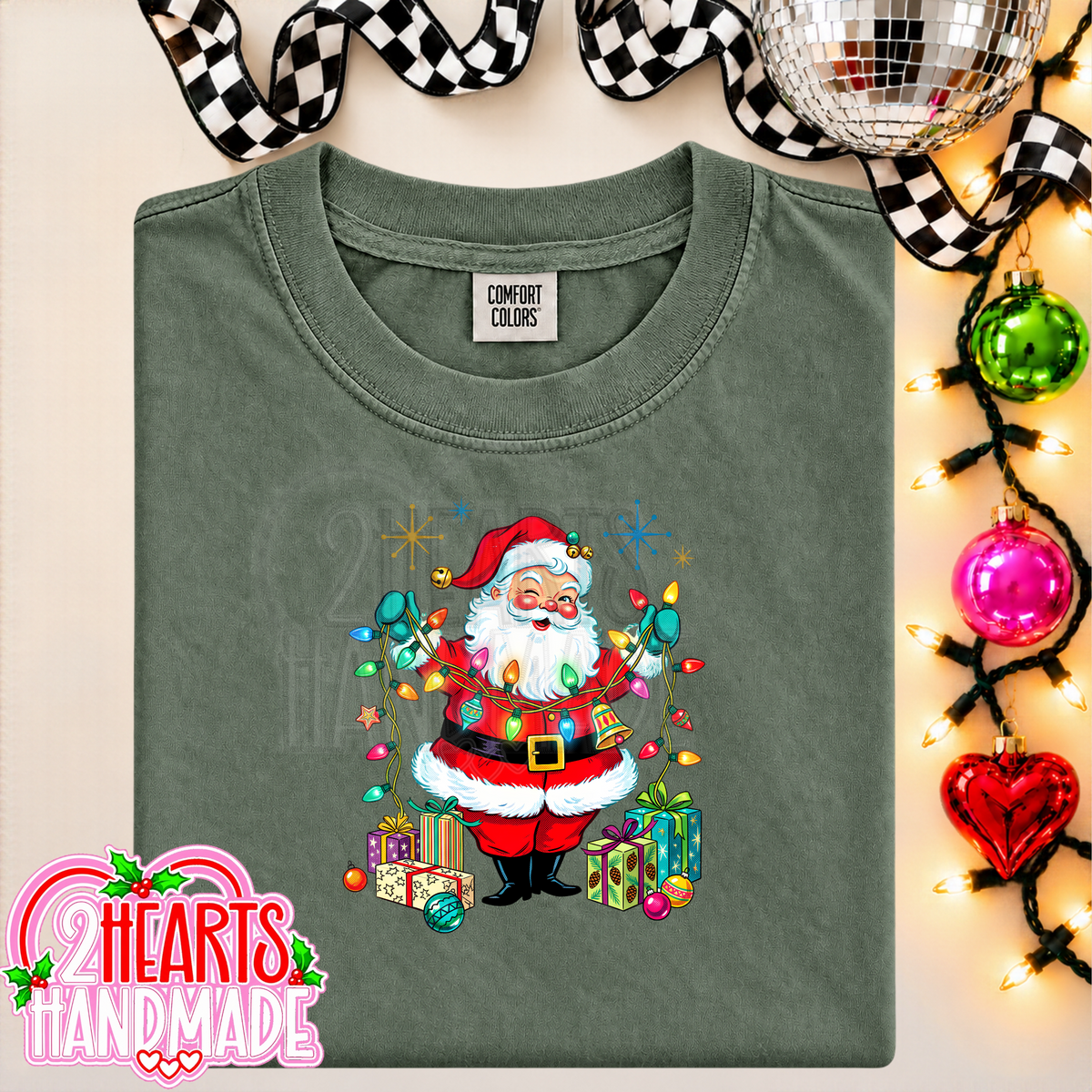 Vintage Santa with Lights