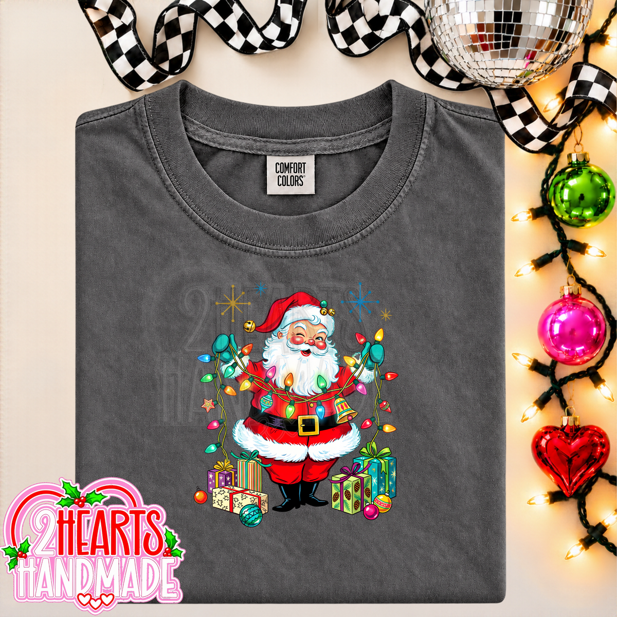 Vintage Santa with Lights