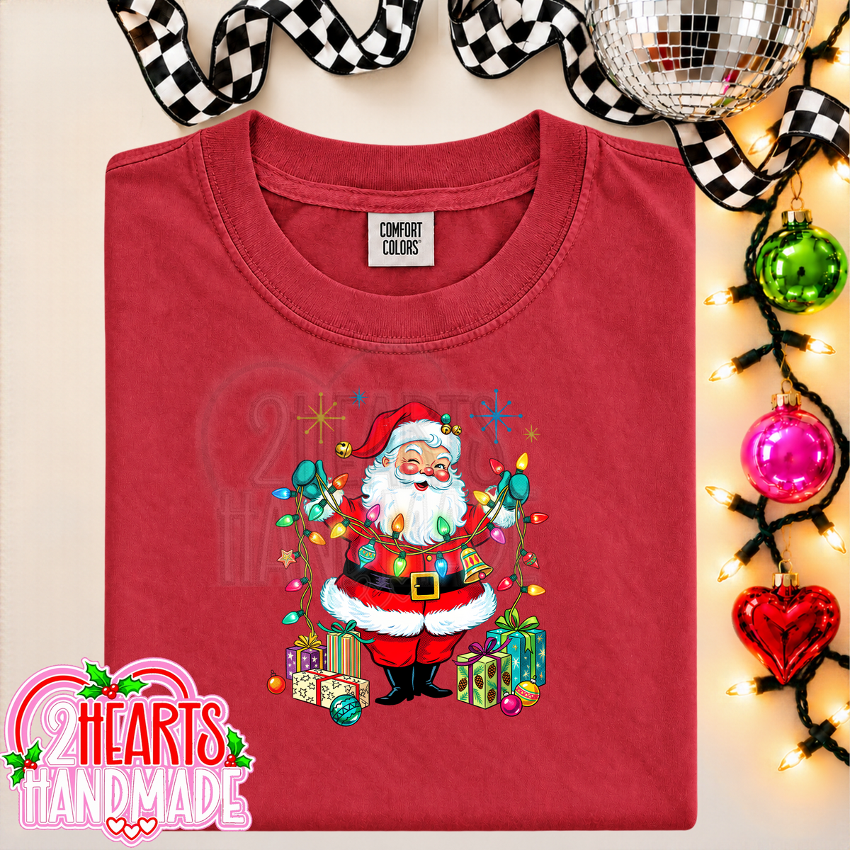 Vintage Santa with Lights