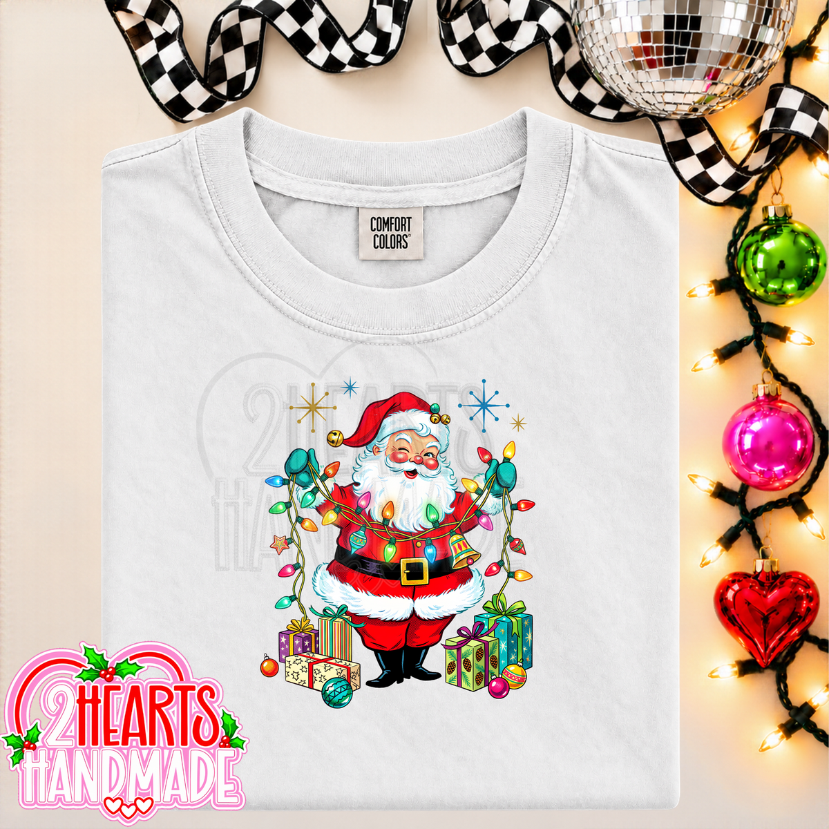 Vintage Santa with Lights